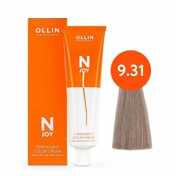 Перманентная крем-краска для волос OLLIN N-JOY 9.31 блондин золотисто-пепельный 100мл